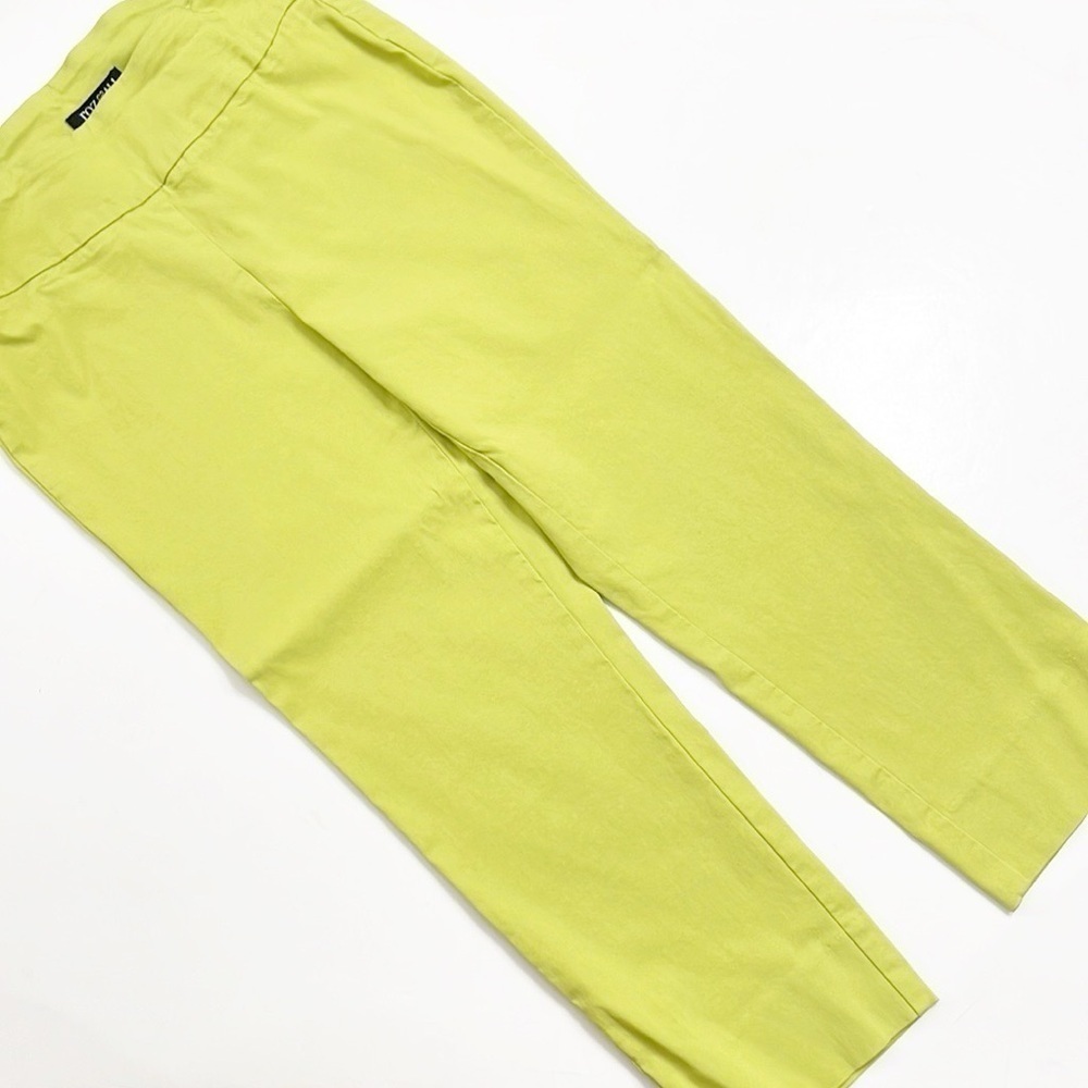 Roz & Ali lime green cropped ankle pants